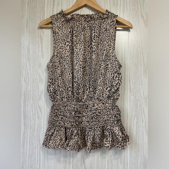 The Impeccable Pig Cheetah Print Sleeveless Blouse like new condition size XS - Picture 3 of 3